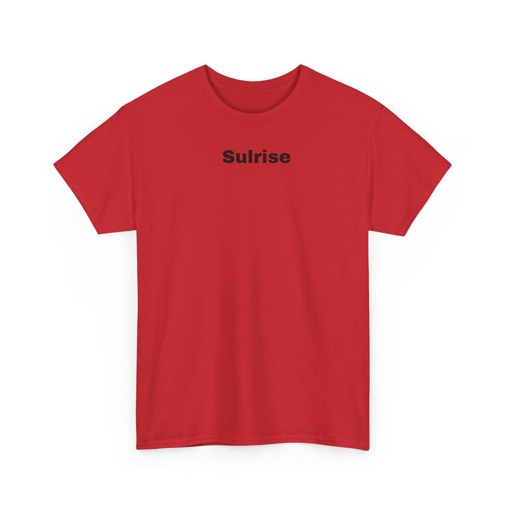 Sulrise Minimal Logo Tee — White Cotton Short Sleeve Shirt
