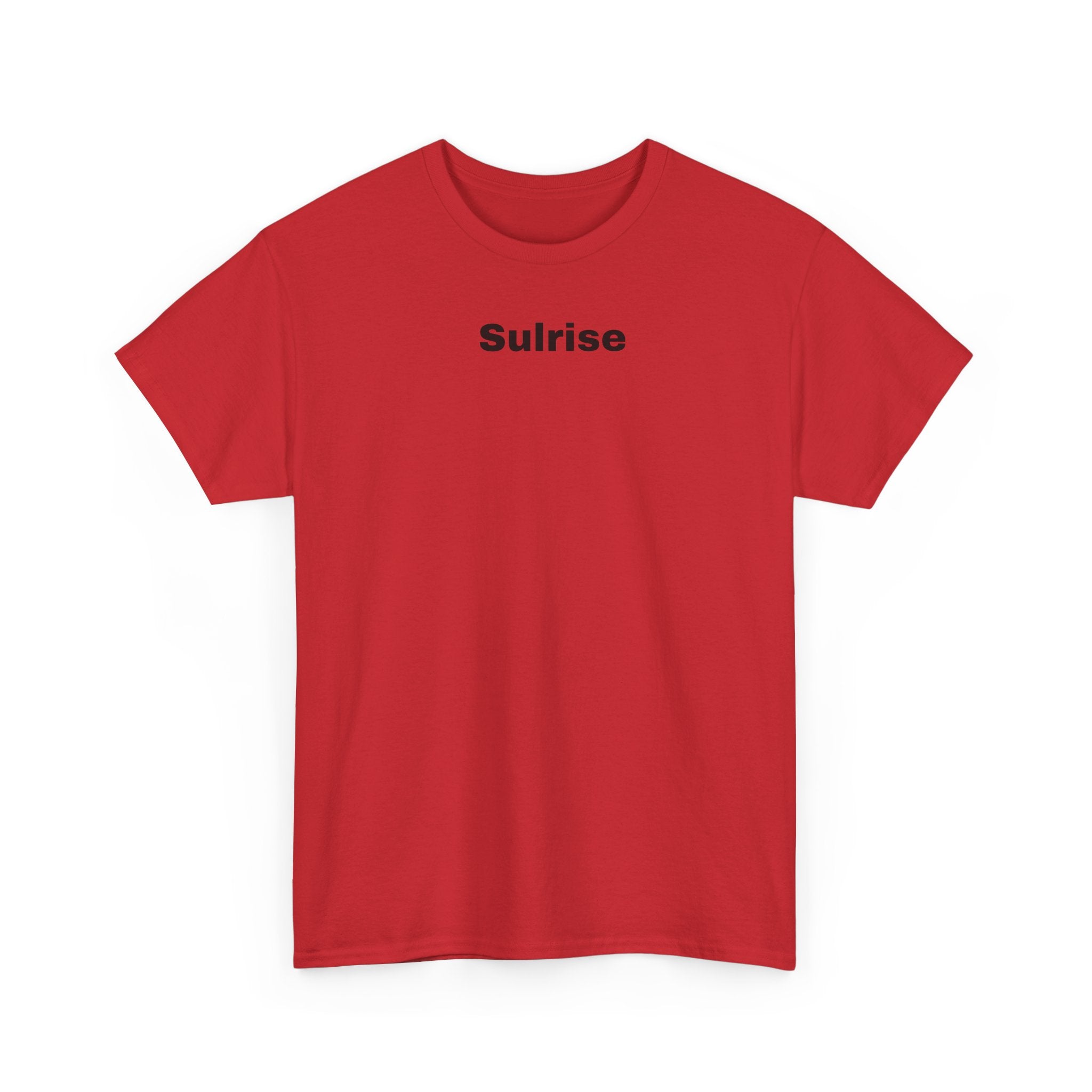 Sulrise Minimal Logo Tee — White Cotton Short Sleeve Shirt