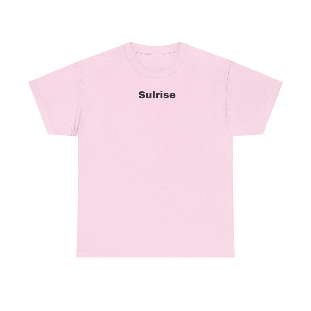 Sulrise Minimal Logo Tee — White Cotton Short Sleeve Shirt