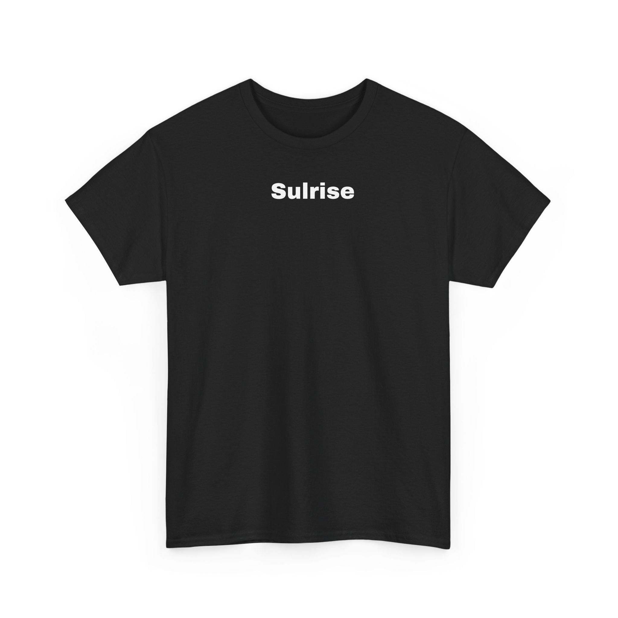 Sulrise Minimal Logo Tee — White Cotton Short Sleeve Shirt