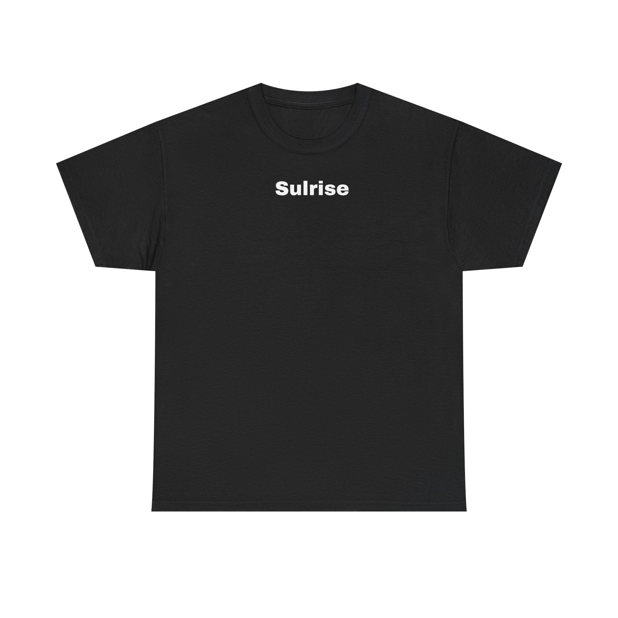Sulrise Minimal Logo Tee — White Cotton Short Sleeve Shirt