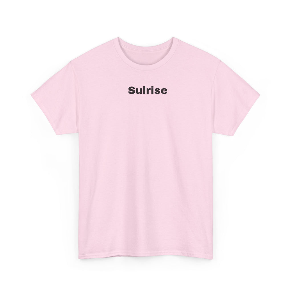 Sulrise Minimal Logo Tee — White Cotton Short Sleeve Shirt