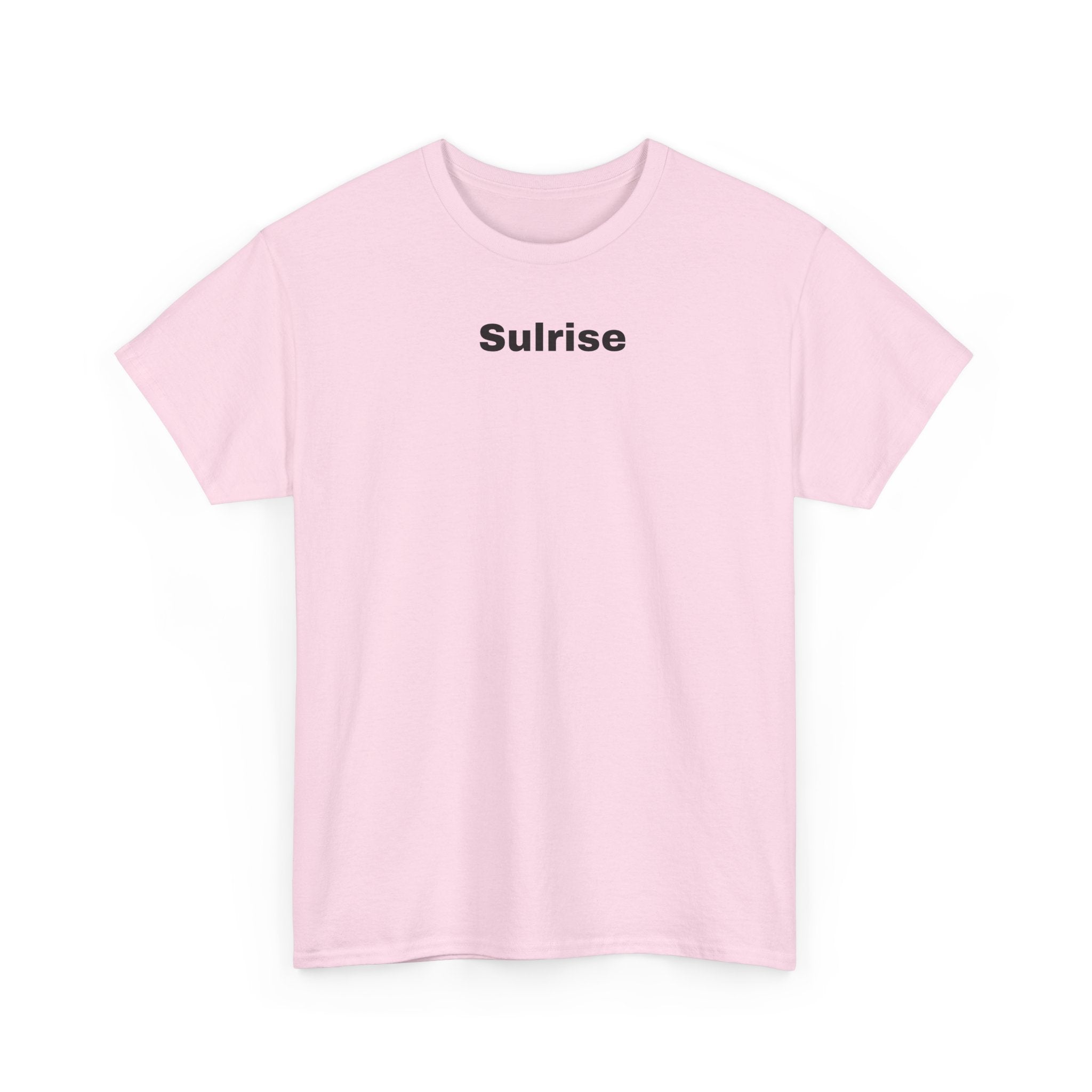 Sulrise Minimal Logo Tee — White Cotton Short Sleeve Shirt