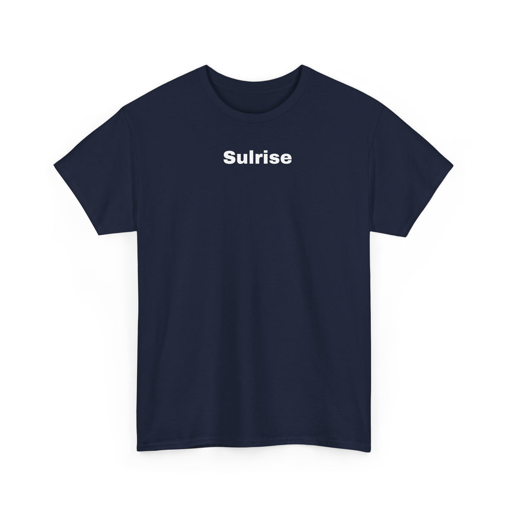 Sulrise Minimal Logo Tee — White Cotton Short Sleeve Shirt
