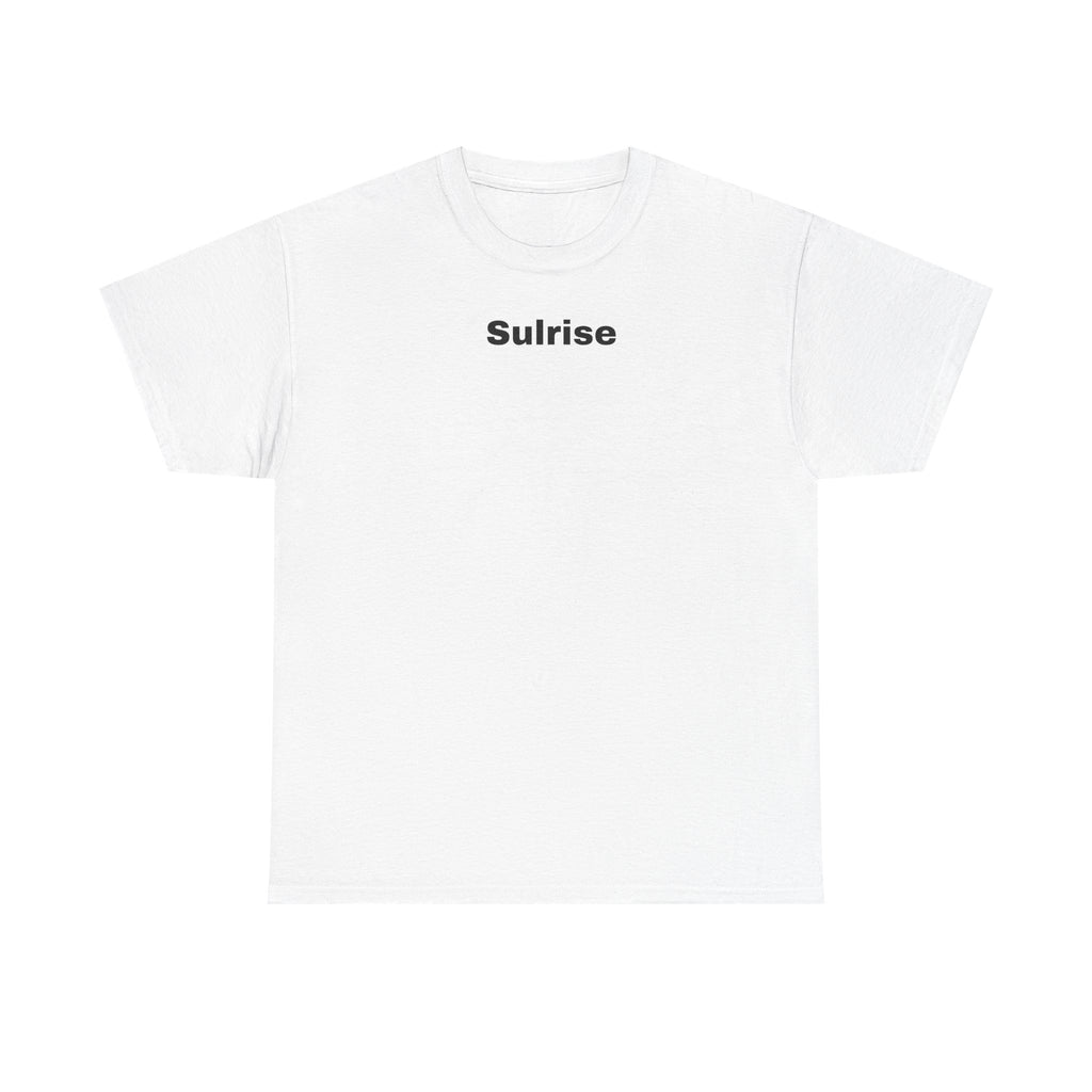 Sulrise Minimal Logo Tee — White Cotton Short Sleeve Shirt