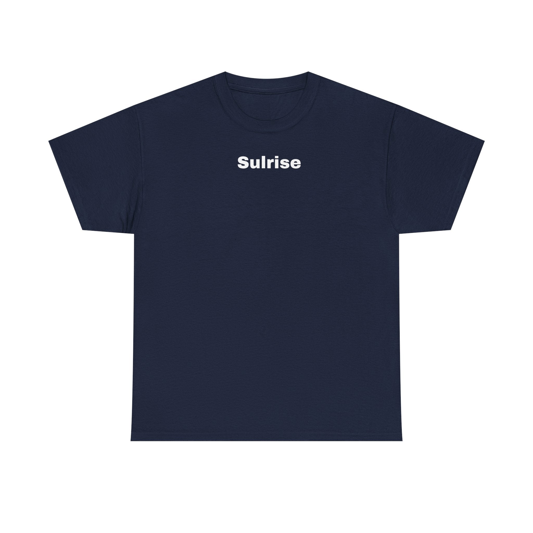 Sulrise Minimal Logo Tee — White Cotton Short Sleeve Shirt